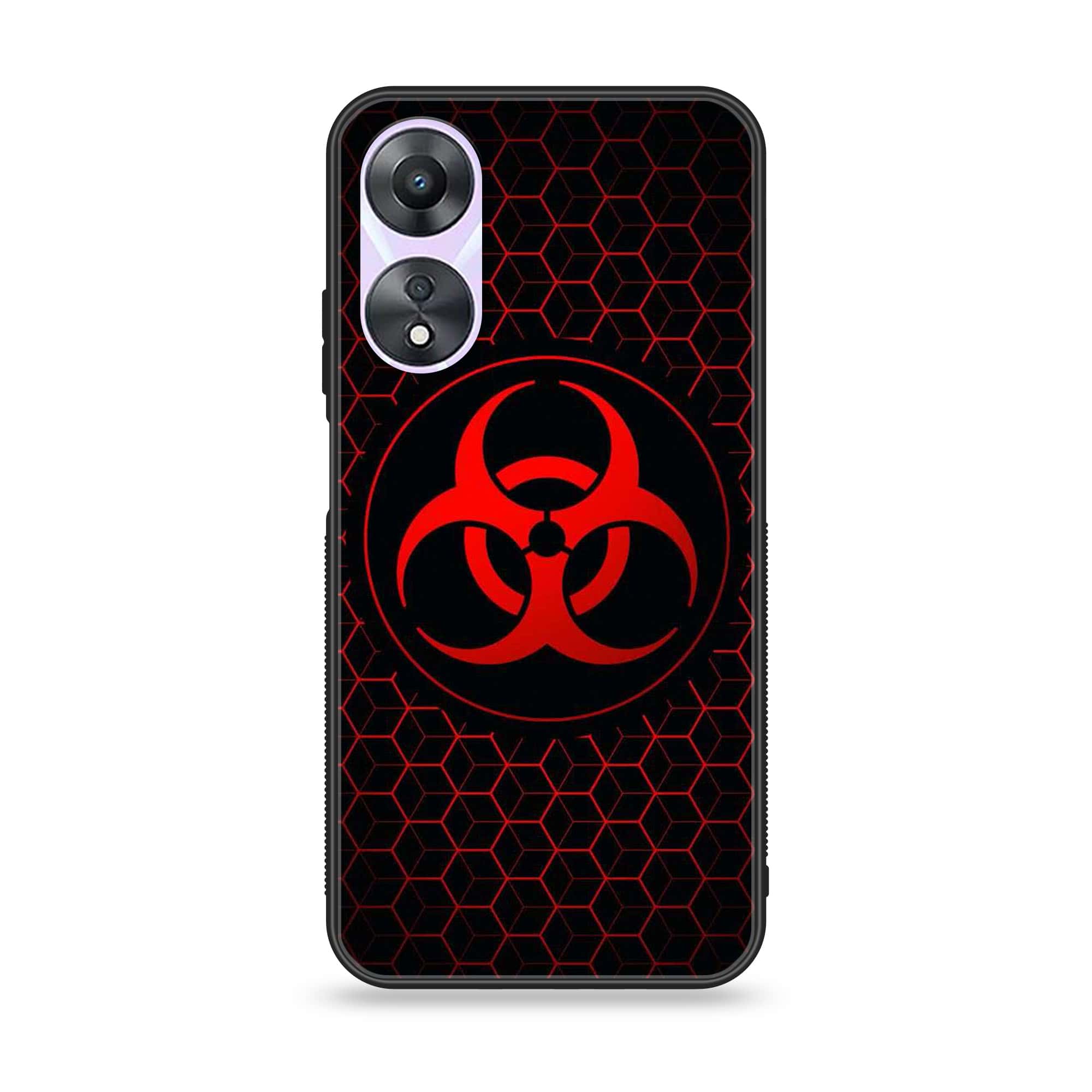 Oppo A78 4G - Biohazard Sign Series - Premium Printed Glass soft Bumper shock Proof Case
