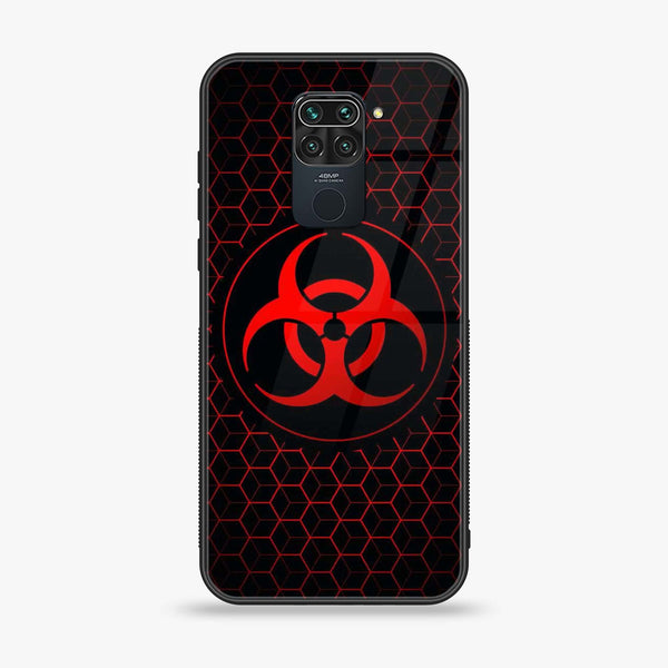 Xiaomi Redmi Note 9 Biohazard Sign Series  Design 8 Premium Printed Glass soft Bumper shock Proof Case CS-21531