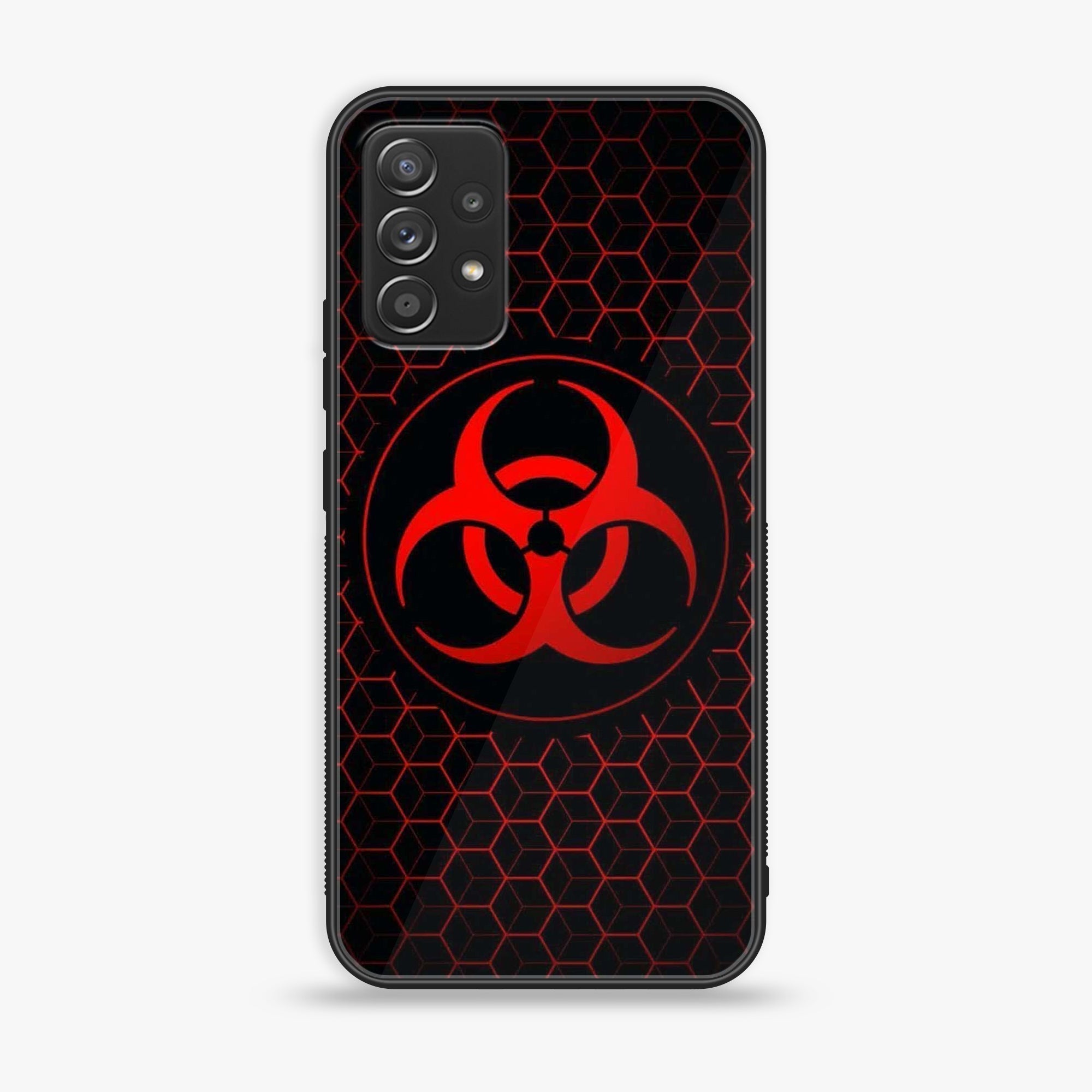 Samsung Galaxy A53 -  Biohazard Sign Series - Premium Printed Glass soft Bumper shock Proof Case