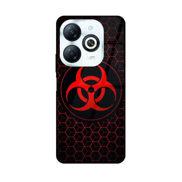 Infinix Hot 40i - Biohazard Sign Design 8 - Premium Printed Glass soft Bumper shock Proof Case CS-7379