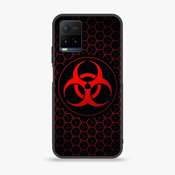 Vivo Y21a - Biohazard Sign Design 8 - Premium Printed Glass soft Bumper shock Proof Case CS-19805