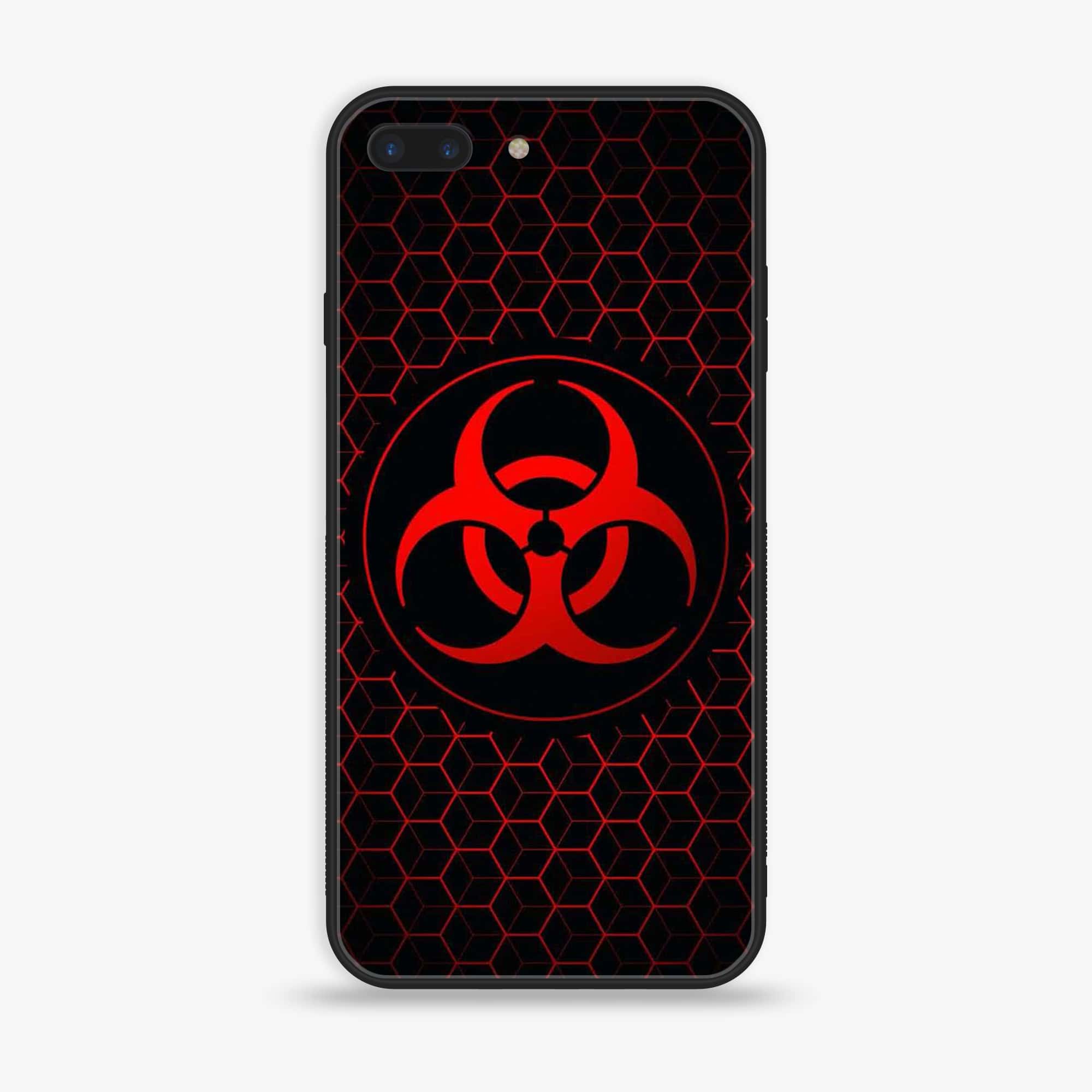 iPhone 8 Plus  - Biohazard Sign Series - Premium Printed Glass soft Bumper shock Proof Case