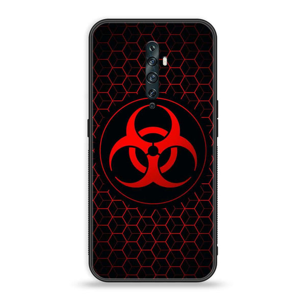 OPPO Reno 2f/ 2z - Biohazard Sign Design 8 - Premium Printed Glass soft Bumper shock Proof Case CS-34699