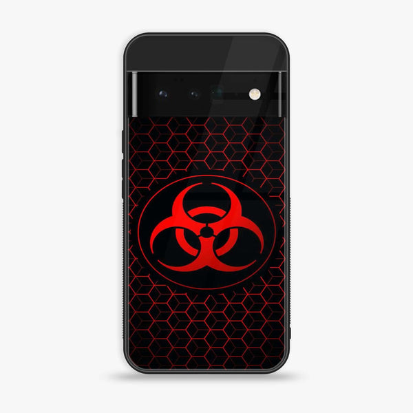 Google Pixel 6 - Biohazard Sign Design 8- Premium Printed Glass soft Bumper shock Proof Case CS-11462