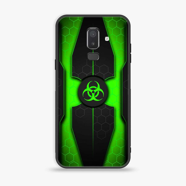 Samsung Galaxy J8 2018 - Biohazard Sign Design 3  - Premium Printed Glass soft Bumper shock Proof Case CS-41821
