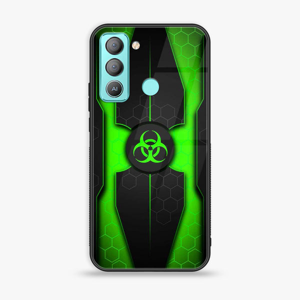 Tecno POP 5 LTE Biohazard Sign Design 3 -  Premium Printed Glass soft Bumper shock Proof Case  CS-25509