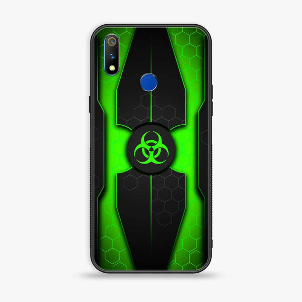 Realme 3 Pro Biohazard Sign Design 3 Premium Printed Glass soft Bumper shock Proof Case CS-40495