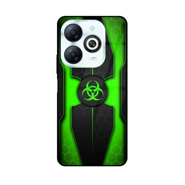 Infinix Hot 40i - Biohazard Sign Design 3 - Premium Printed Glass soft Bumper shock Proof Case CS-7407