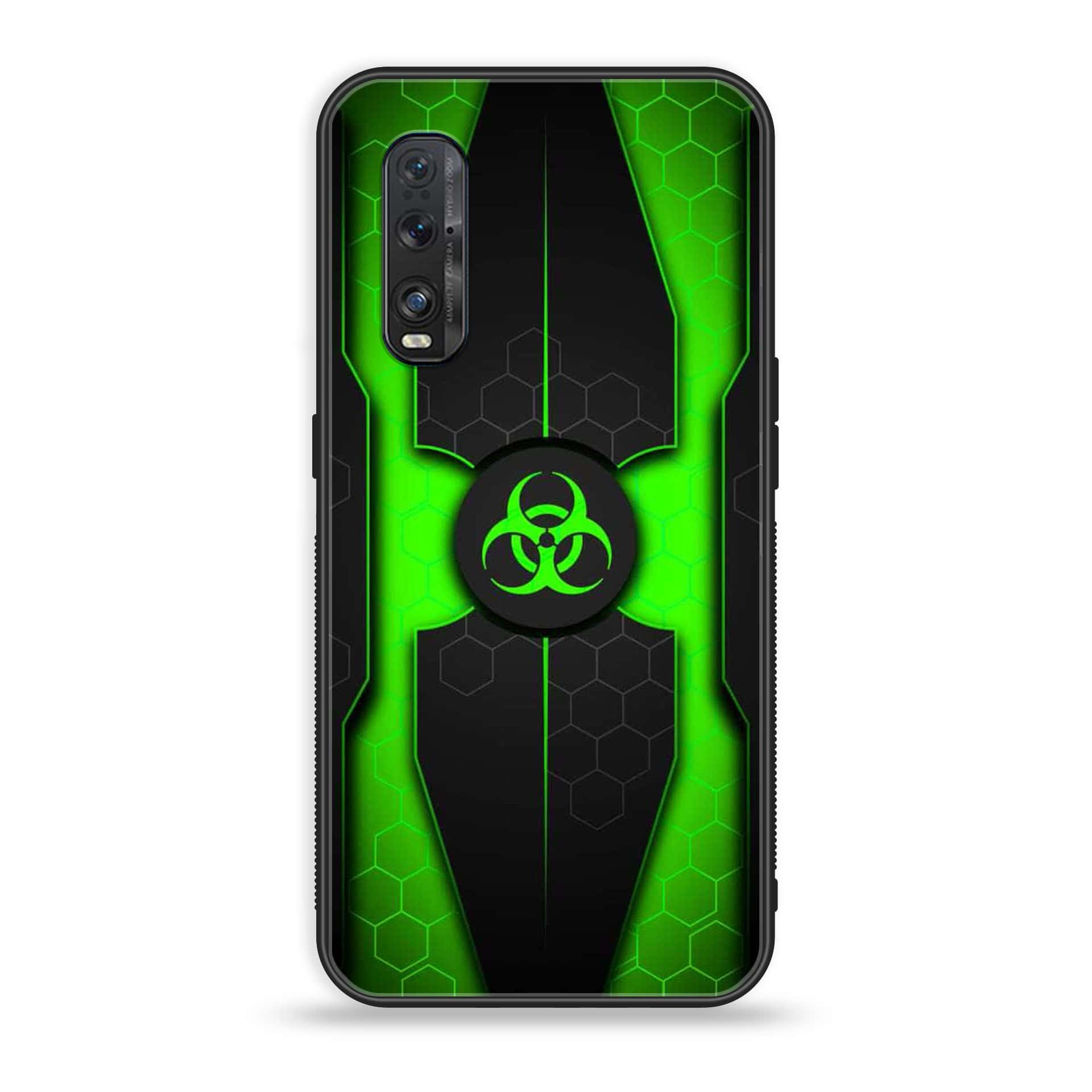 Oppo Find X2 - Biohazard Sign Series - Premium Printed Glass soft Bumper shock Proof Case