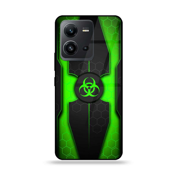 Vivo V25 5G  - Biohazard Sign Design 3 - Premium Printed Glass soft Bumper shock Proof Case CS-27606