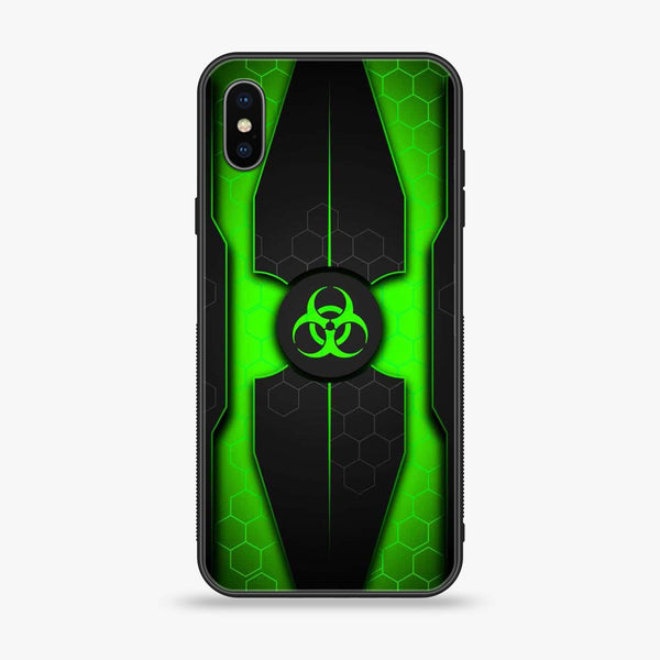 iPhone X/XS- Biohazard Sign Design 3  - Premium Metal Printed soft Bumper shock Proof Case CS-34391