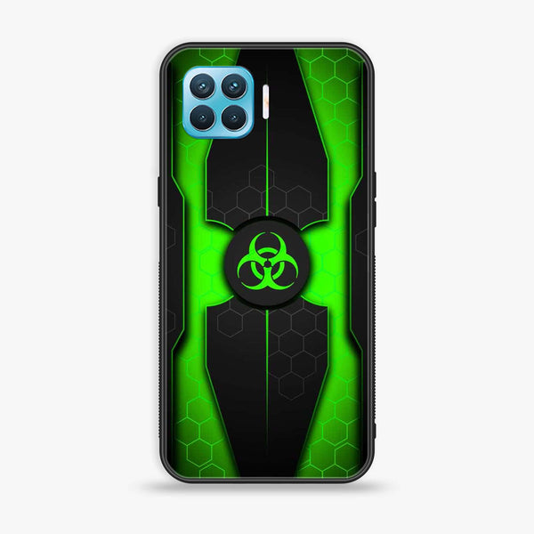 Oppo F17 Pro /A93 4G/ RENO 4 LITE  - Biohazard Sign Design 3 - Premium Printed Glass soft Bumper shock Proof Case CS-14628