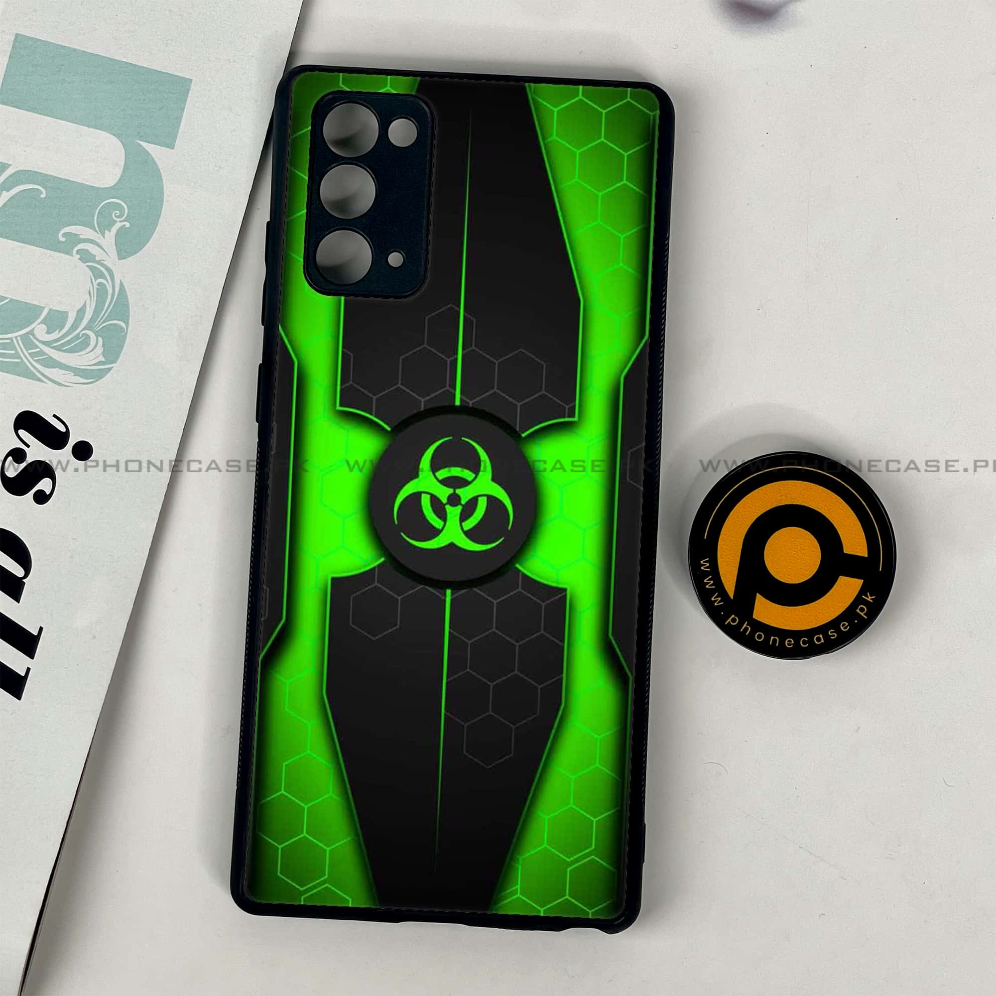 Samsung Galaxy Note 20 - Biohazard Sign Series - Premium Printed Glass soft Bumper shock Proof Case