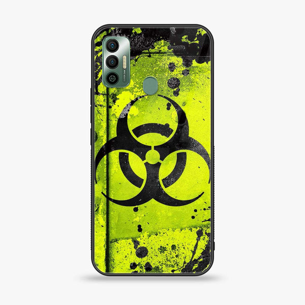 Tecno Spark 7 Biohazard Sign Design 9 Premium Printed Glass soft Bumper shock Proof Case  CS-24745