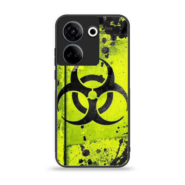 Tecno Camon 20 Pro - Biohazard Sign Series Design 9  - Premium Printed Glass soft Bumper shock Proof Case CS-19388