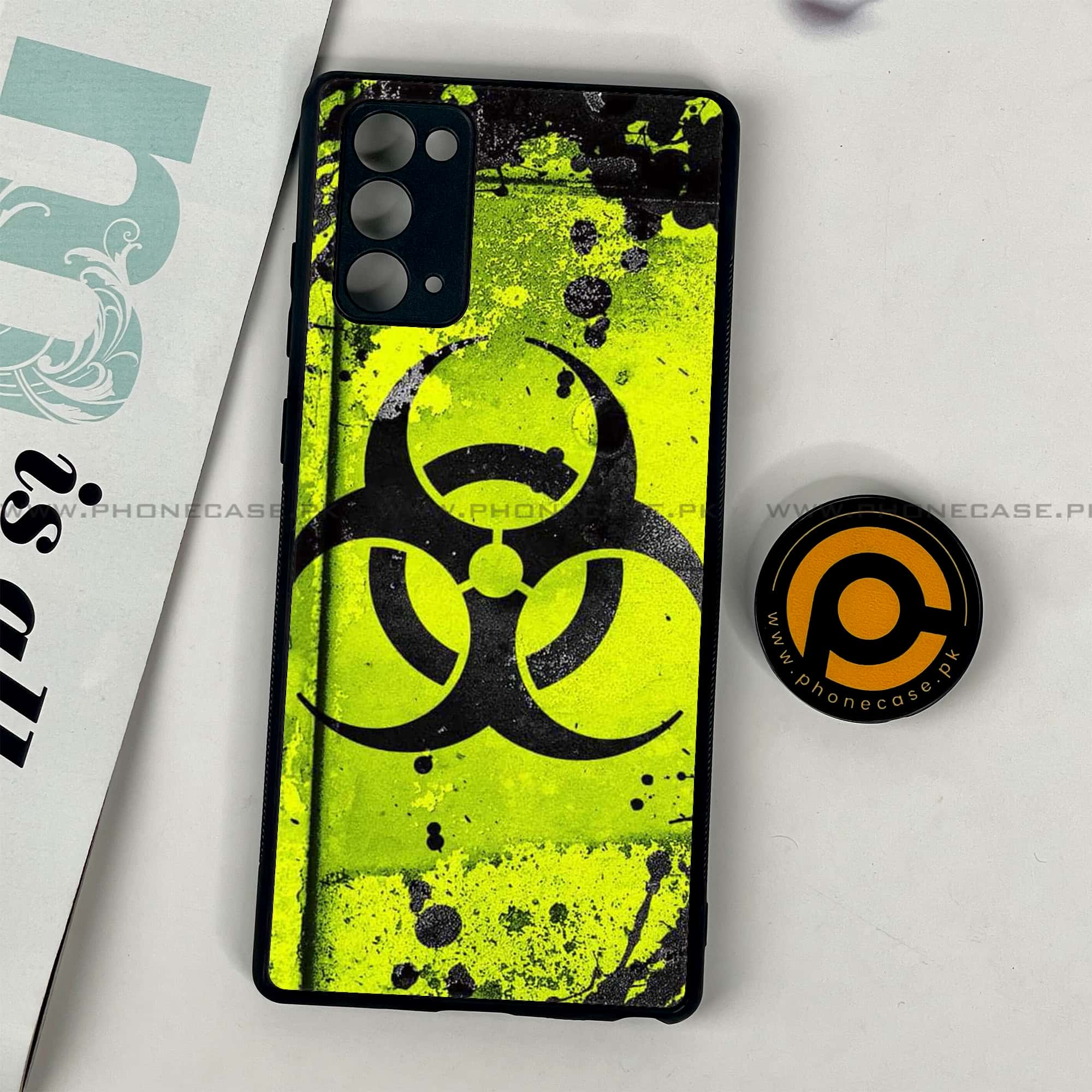 Samsung Galaxy Note 20 - Biohazard Sign Series - Premium Printed Glass soft Bumper shock Proof Case