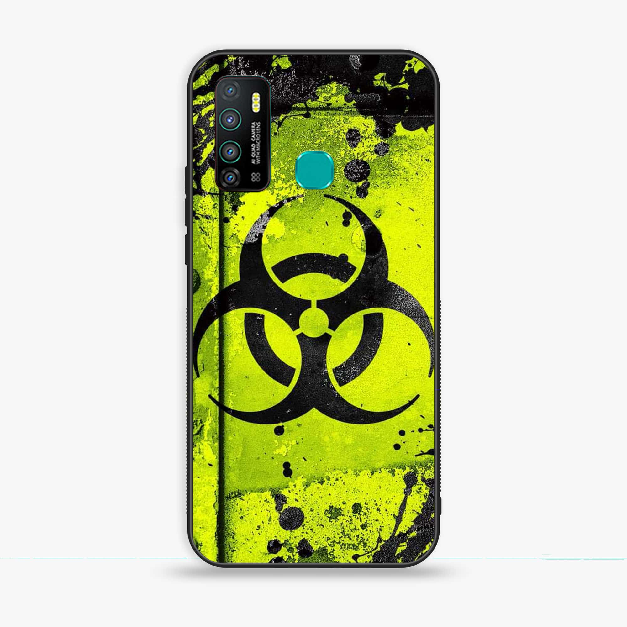 Infinix Hot 9 - Biohazard Sign Series - Premium Printed Glass soft Bumper shock Proof Case