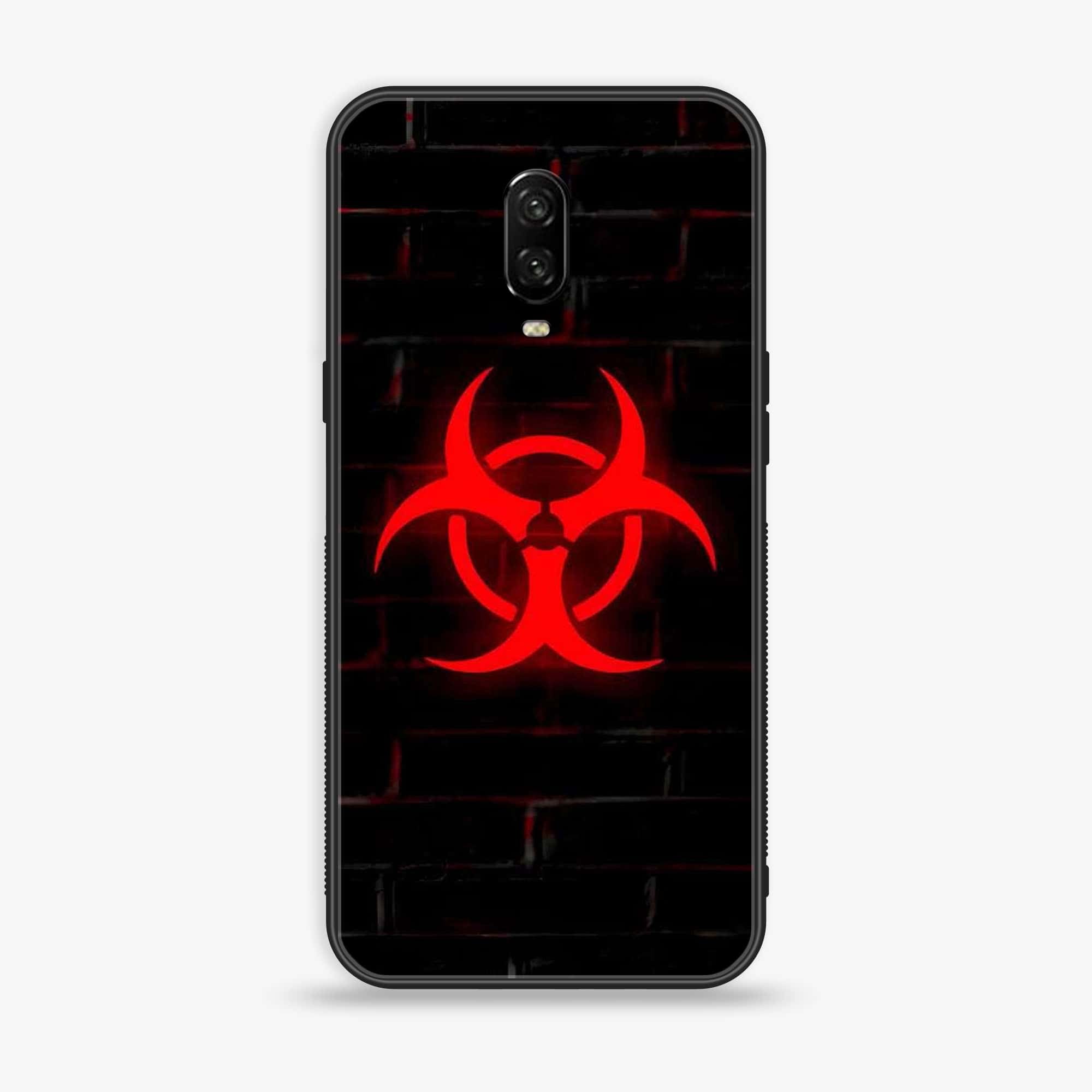 OnePlus 6T - Biohazard Sign Series - Premium Printed Glass soft Bumper shock Proof Case