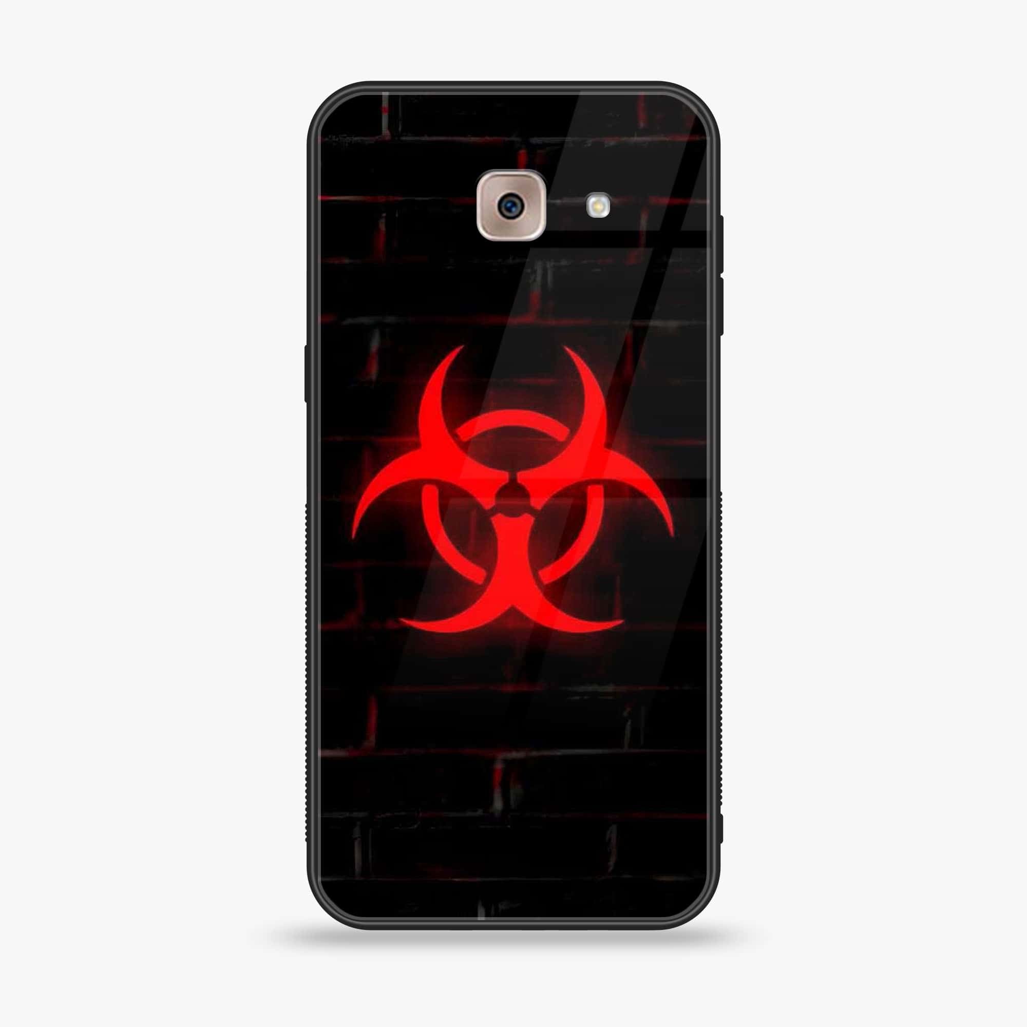 Samsung Galaxy J7 Max - Biohazard Sign Series - Premium Printed Glass soft Bumper shock Proof Case
