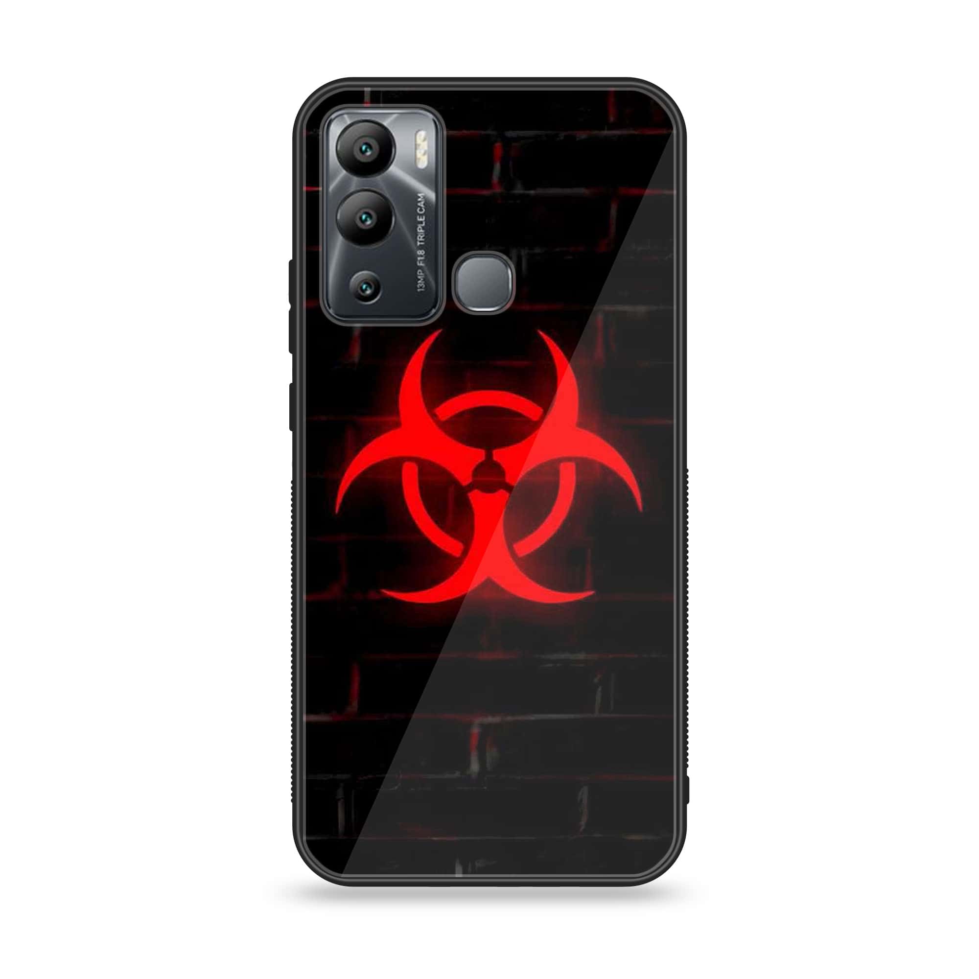 Infinix Hot 12 Play - Biohazard Sign Series - Premium Printed Glass soft Bumper shock Proof Case