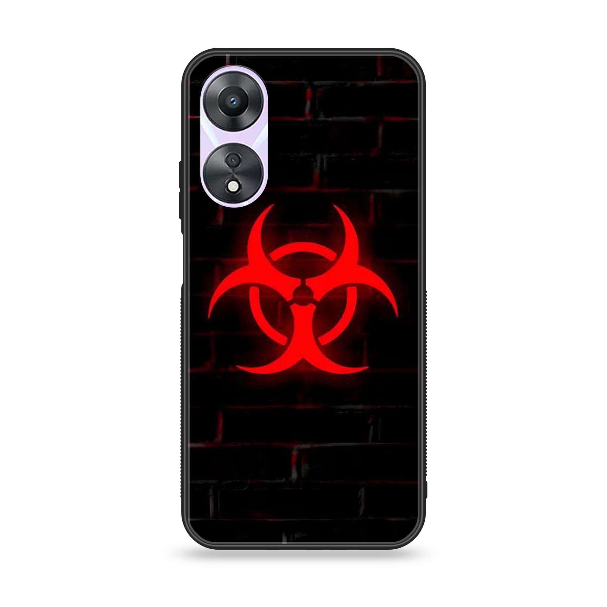 Oppo A78 4G - Biohazard Sign Series - Premium Printed Glass soft Bumper shock Proof Case