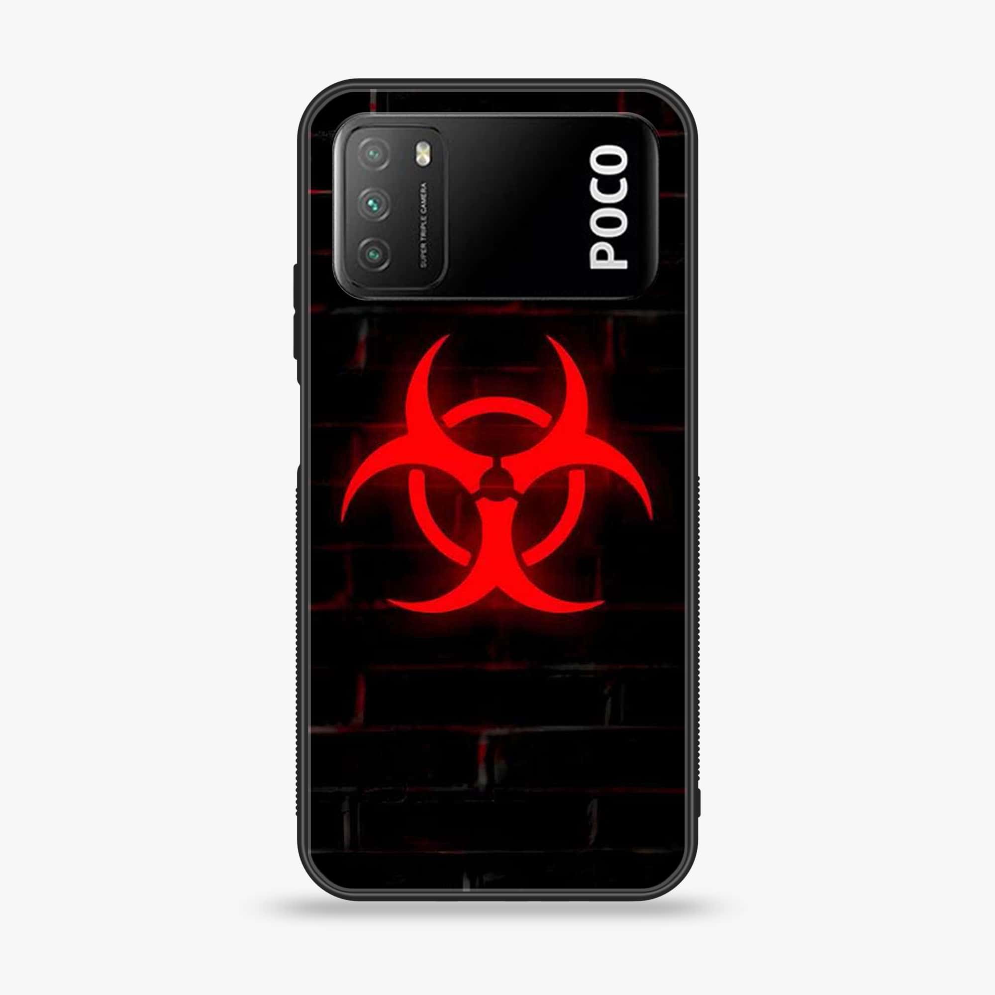 Xiaomi Poco M3 - Biohazard Sign Series - Premium Printed Glass soft Bumper shock Proof Case