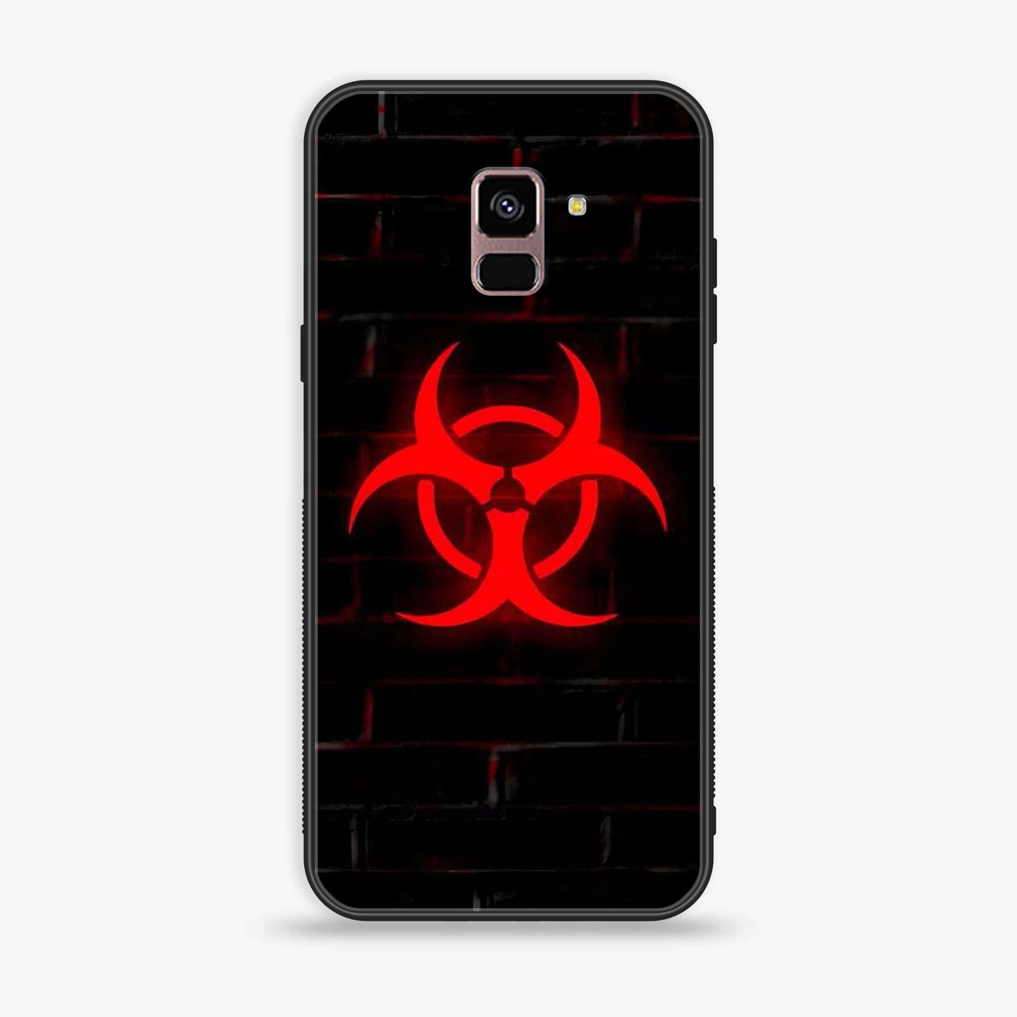 Samsung Galaxy A8+ (2018) - Biohazard Sign Series - Premium Printed Glass soft Bumper shock Proof Case