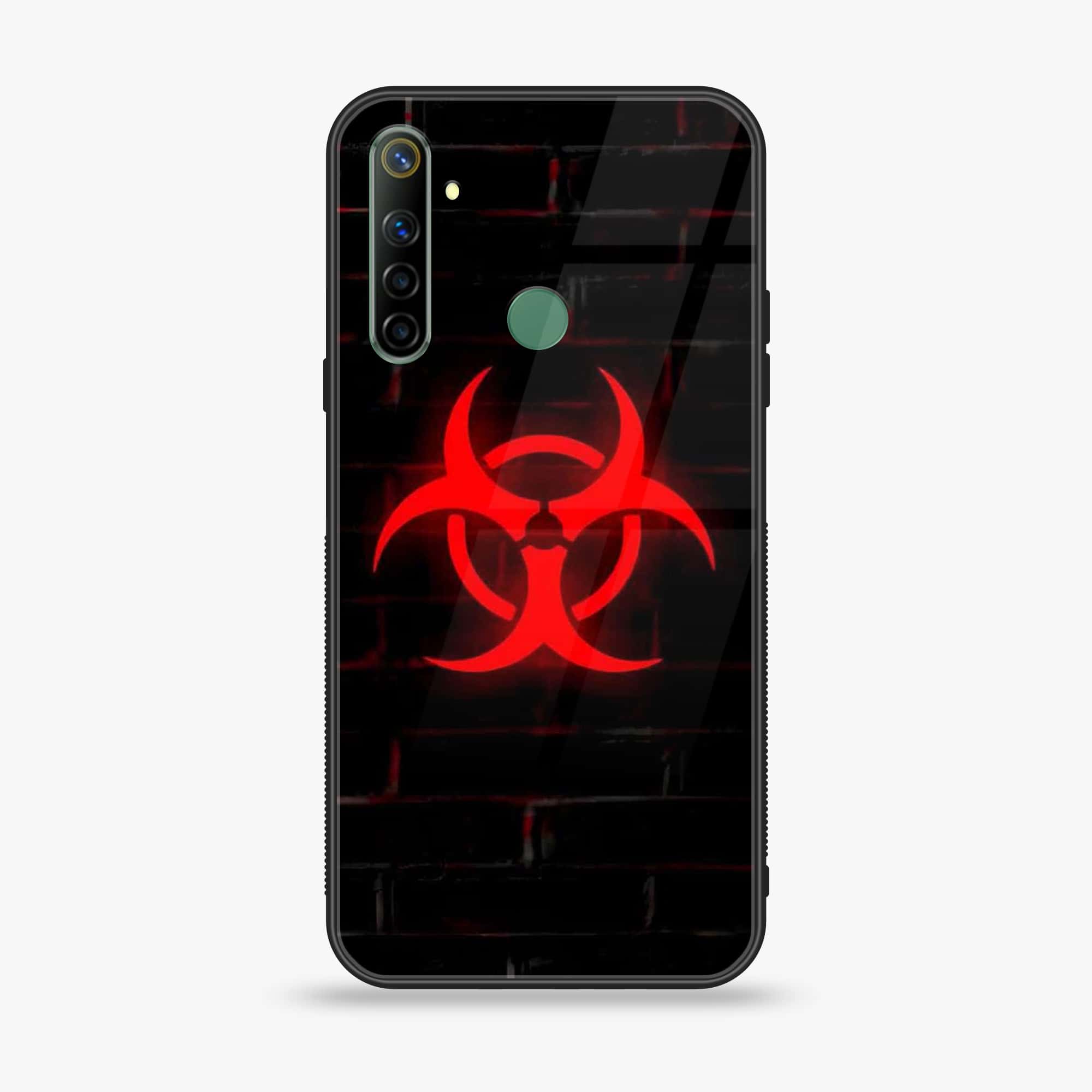 Realme 5s Biohazard Sign Series Premium Printed Glass soft Bumper shock Proof Case