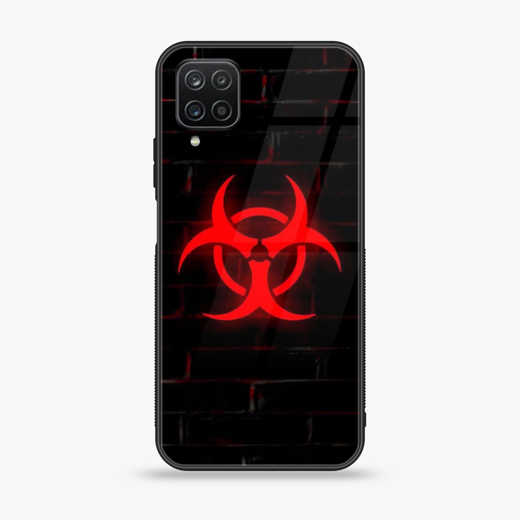 Samsung Galaxy A12 / A12 Nacho - Biohazard Sign Series - Premium Printed Glass soft Bumper shock Proof Case