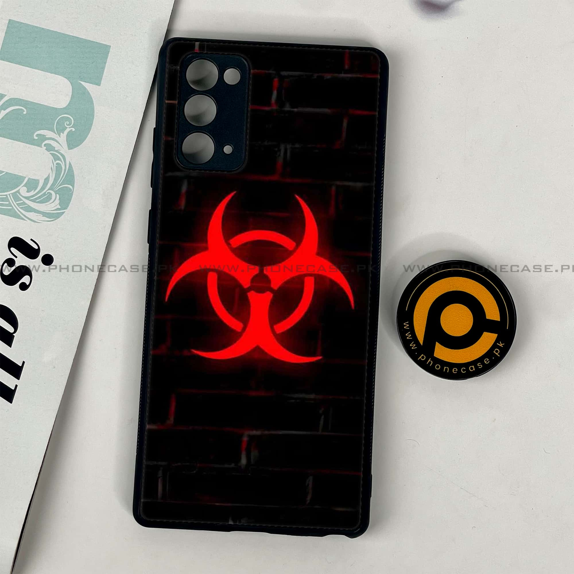 Samsung Galaxy Note 20 - Biohazard Sign Series - Premium Printed Glass soft Bumper shock Proof Case