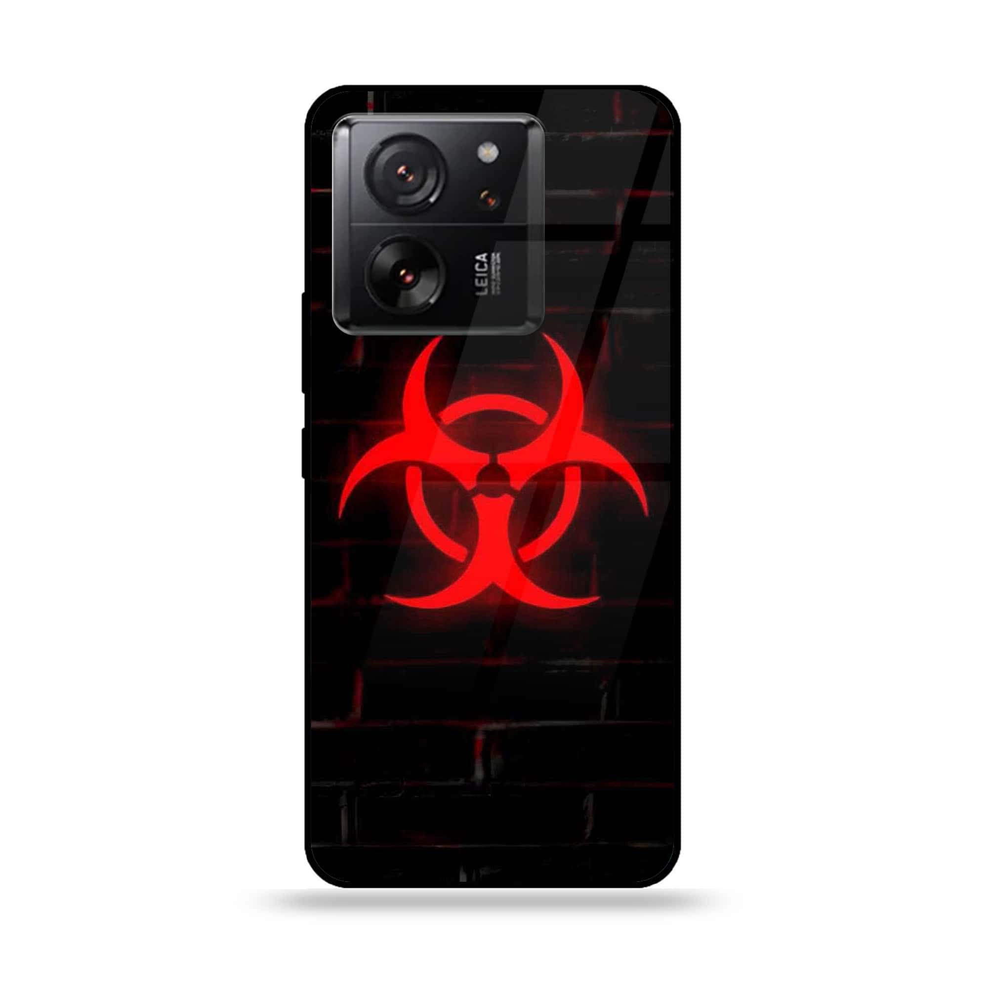 Xiaomi 13T - Biohazard Sign Series - Premium Printed Glass soft Bumper shock Proof Case