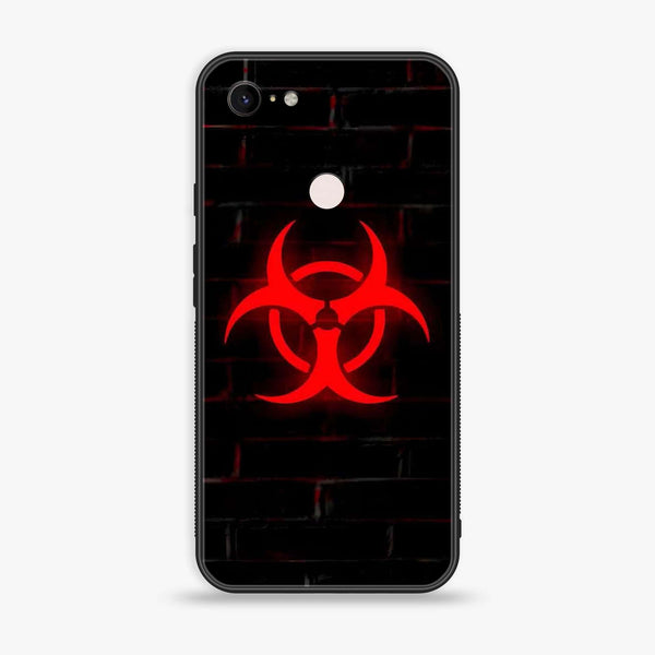 Google Pixel 3 XL - Biohazard Sign Design 6- Premium Metal Printed soft Bumper Shock Proof Case CS-11288