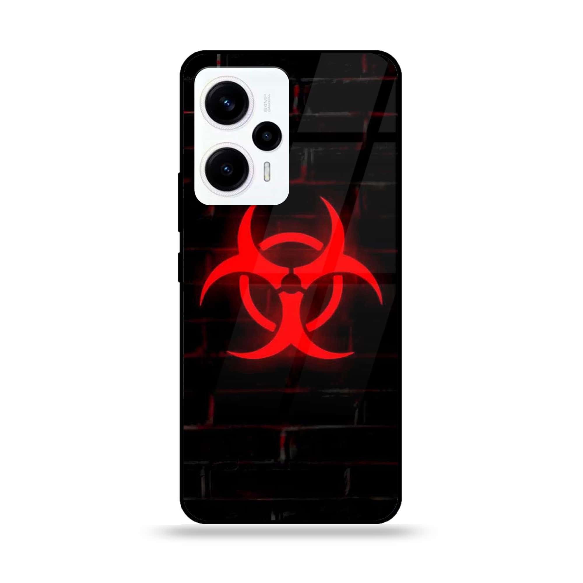 Xiaomi Poco F5 - Biohazard Sign Series - Premium Printed Glass soft Bumper shock Proof Case