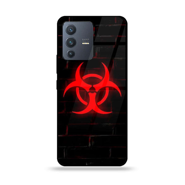 vo V23 5G/ Vivo S12 5G - Biohazard Sign Design 6  - Premium Printed Glass soft Bumper shock Proof Case CS-24541