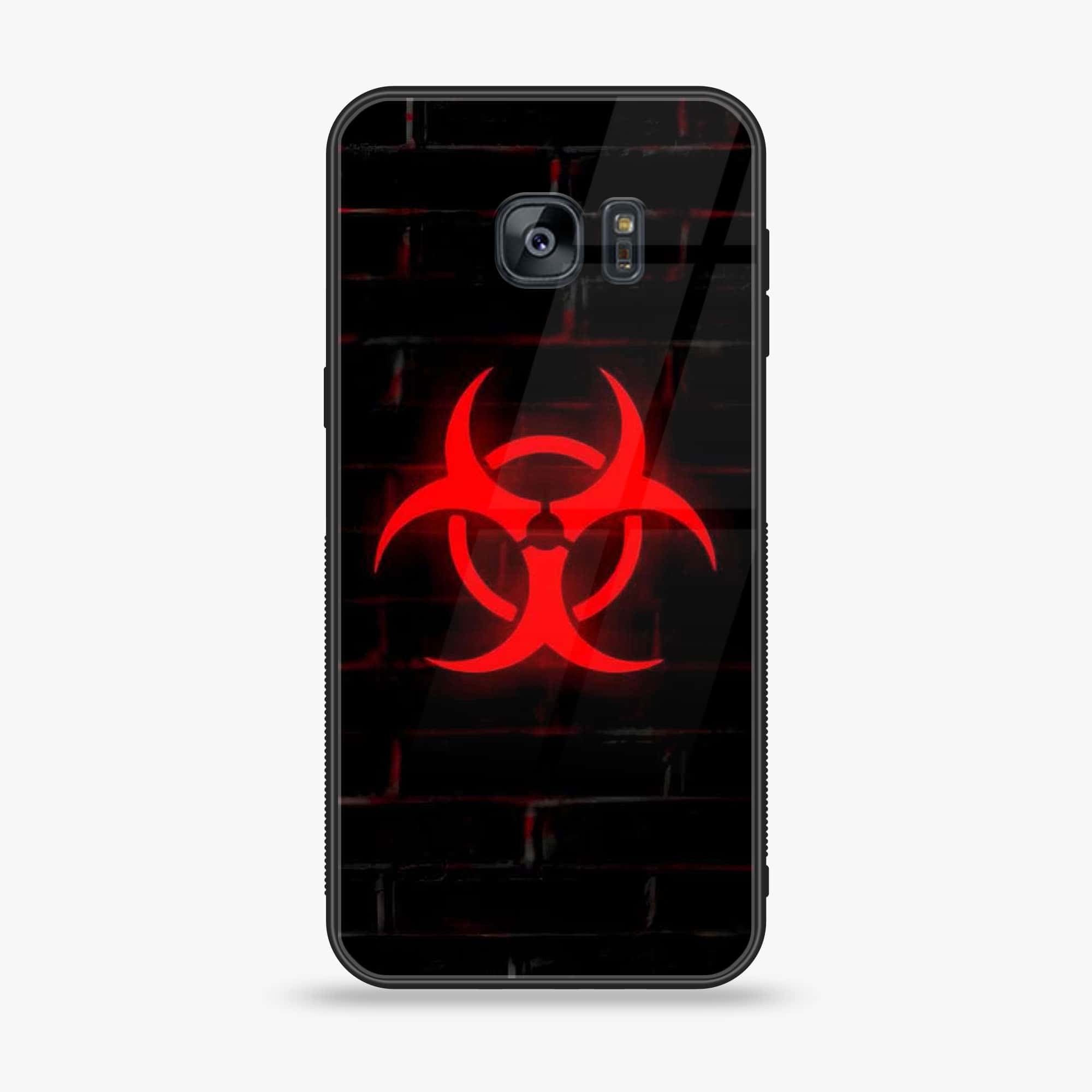 Samsung Galaxy S7 - Biohazard Sign Series - Premium Printed Glass soft Bumper shock Proof Case