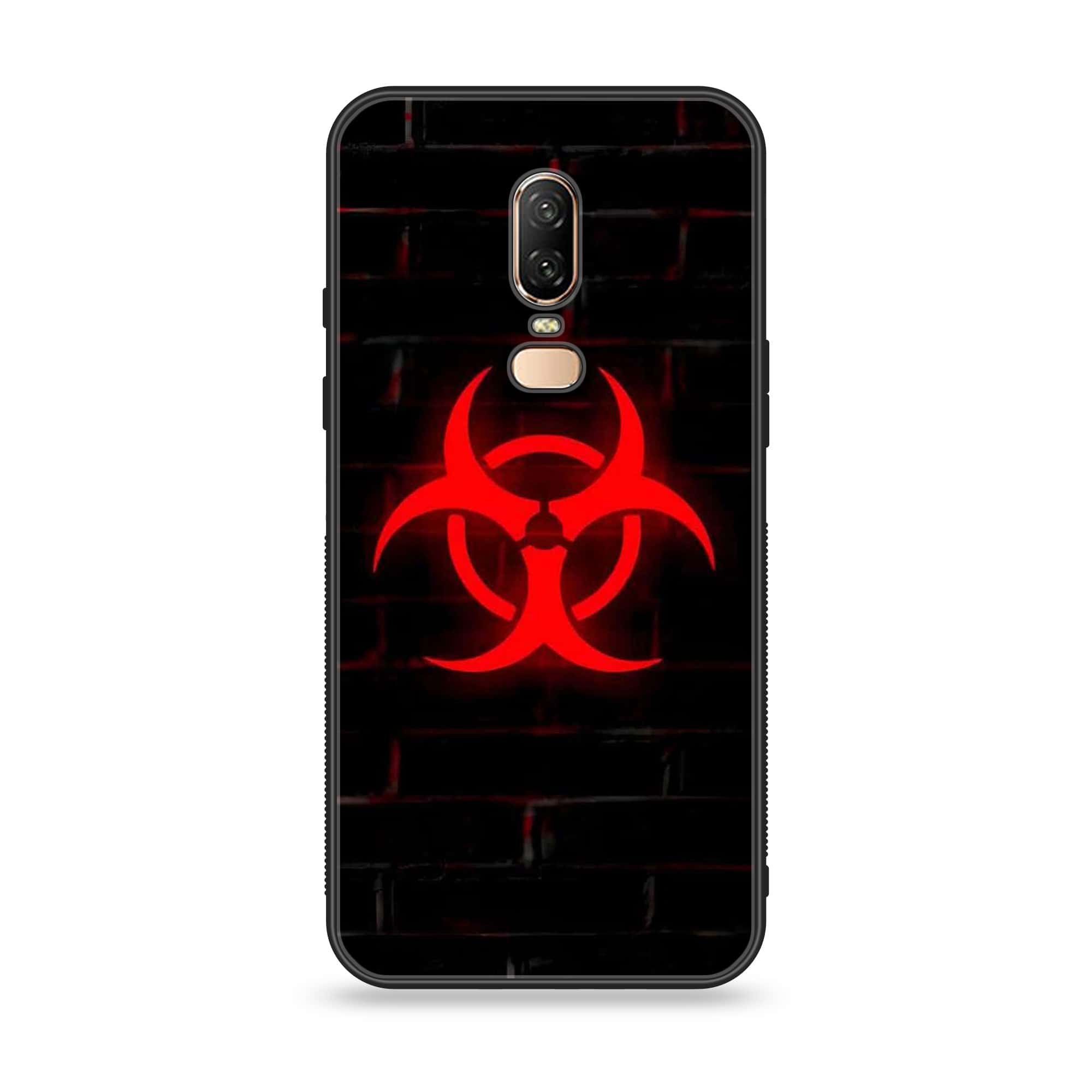 OnePlus 6 - Biohazard Sign  - Premium Printed Glass soft Bumper shock Proof Case