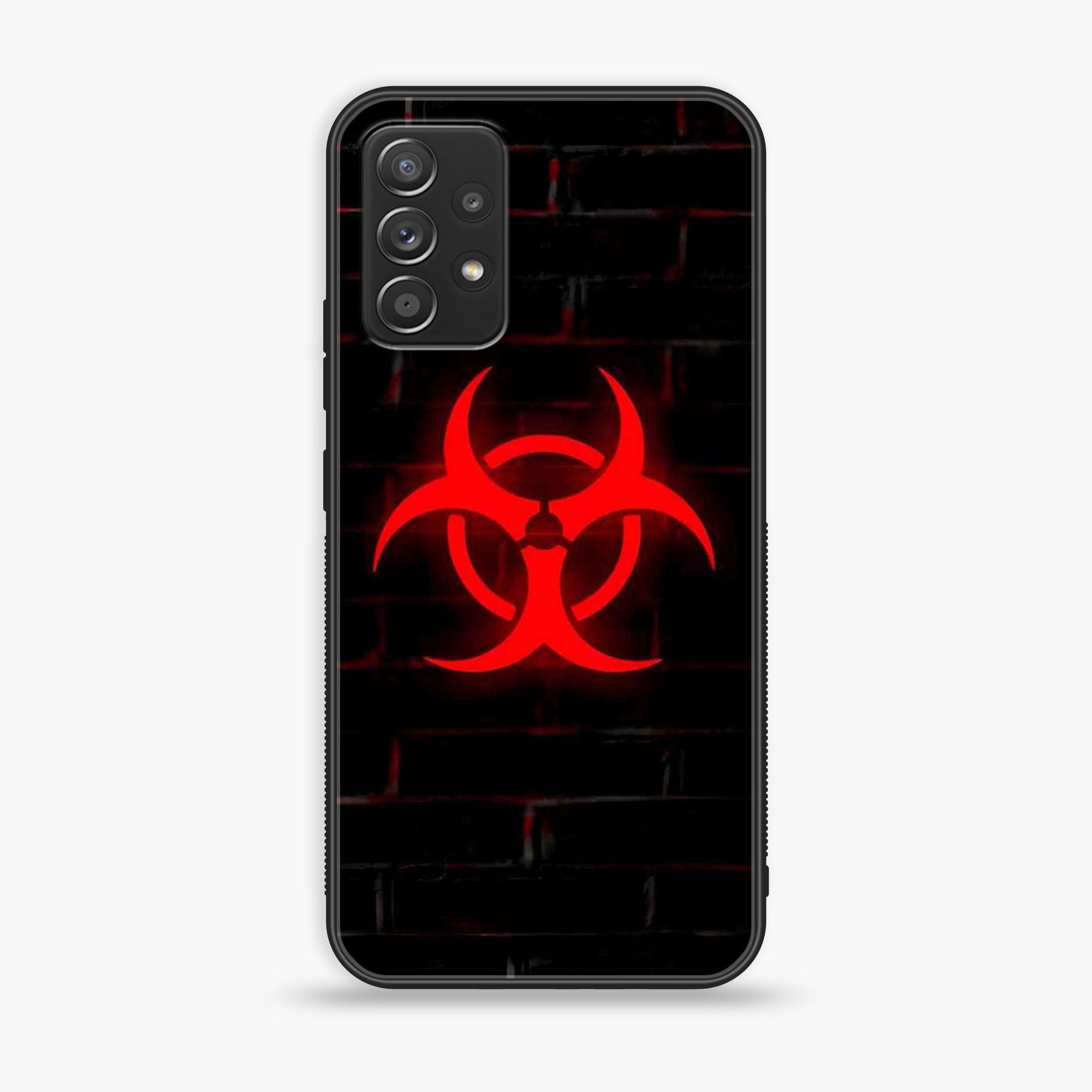 Samsung Galaxy A72 4G -  Biohazard Sign Series - Premium Printed Glass soft Bumper shock Proof Case