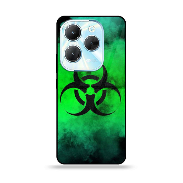 Infinix Hot 40 - Biohazard Sign Design 7 - Premium Printed Glass soft Bumper shock Proof Case CS-8023