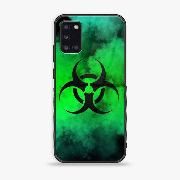 Samsung Galaxy A31 - Biohazard Sign Design 7 - Premium Printed Glass soft Bumper shock Proof Case CS-14751