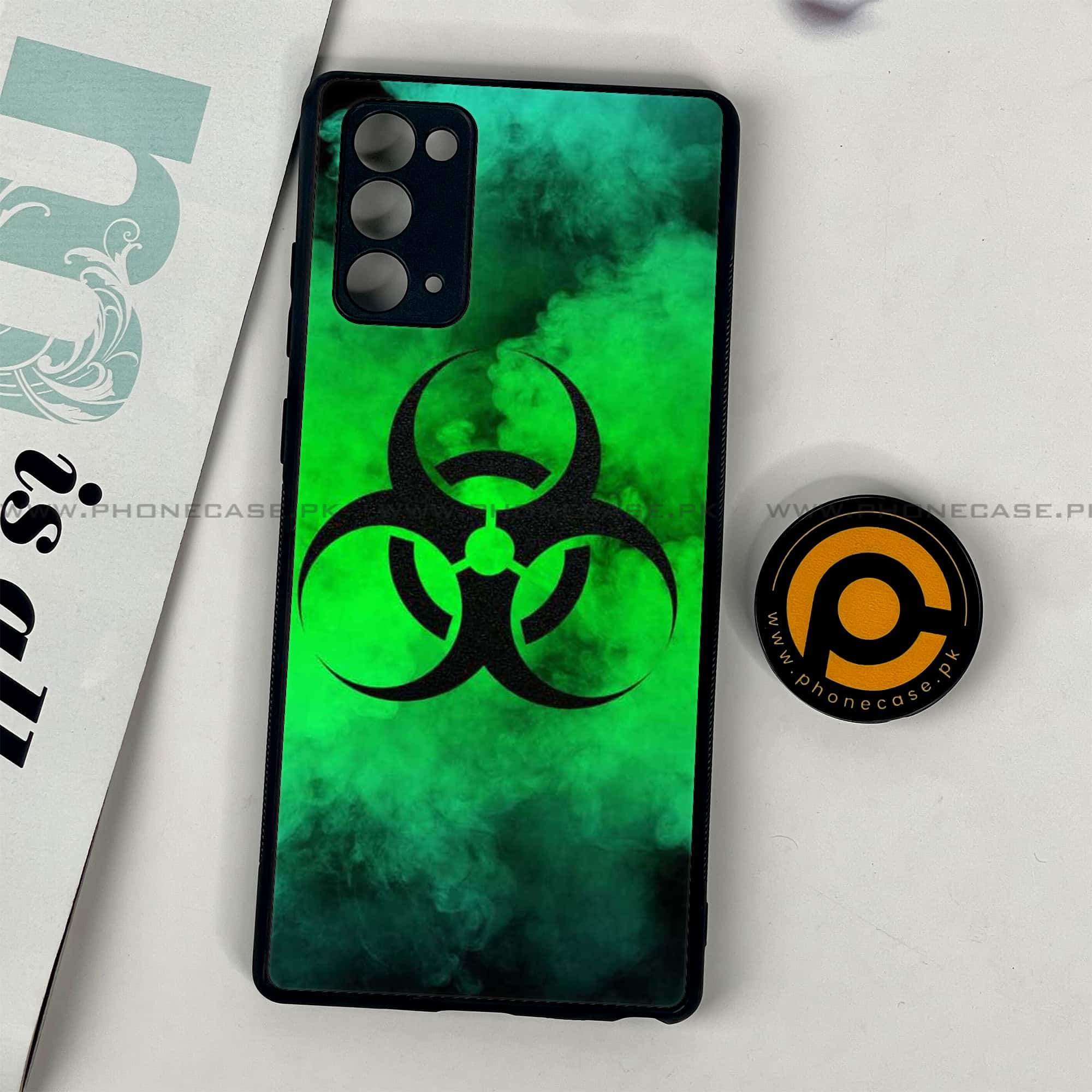 Samsung Galaxy Note 20 - Biohazard Sign Series - Premium Printed Glass soft Bumper shock Proof Case