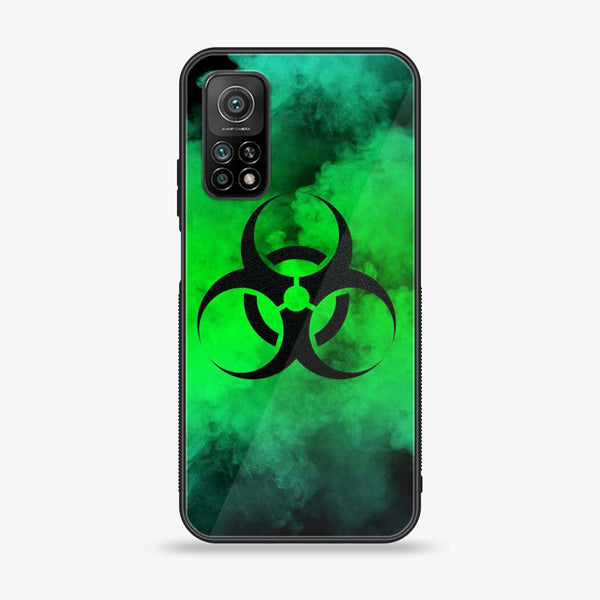 Xiaomi Mi 10T Biohazard Sign Series  Design 7 Premium Printed Glass soft Bumper shock Proof Case CS-21678