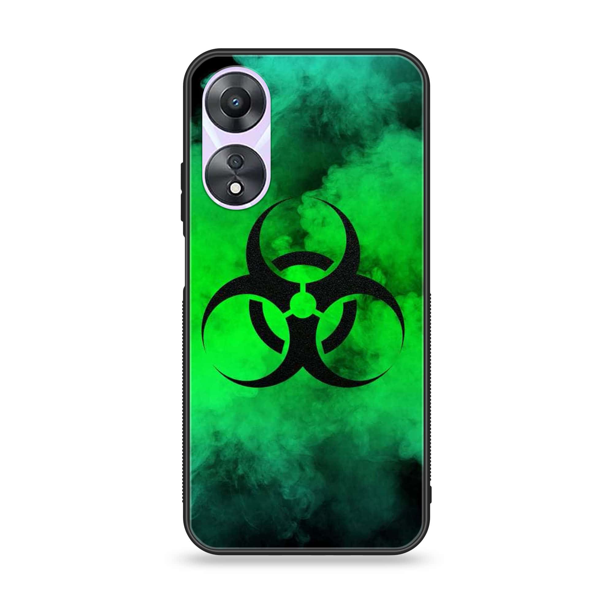 Oppo A78 4G - Biohazard Sign Series - Premium Printed Glass soft Bumper shock Proof Case