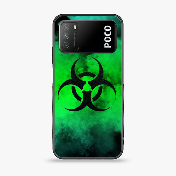 Xiaomi Poco M3 - Biohazard Sign Design 7  - Premium Printed Glass soft Bumper shock Proof Case CS-24222