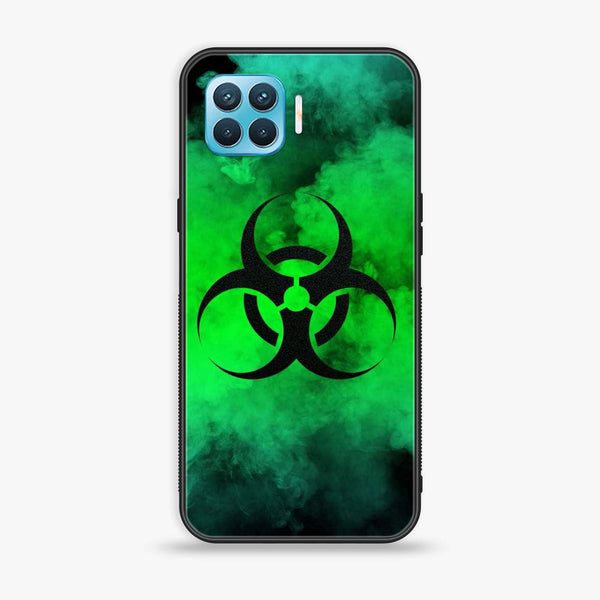Oppo F17 Pro /A93 4G/ RENO 4 LITE - Biohazard Sign Design 7- Premium Printed Glass soft Bumper shock Proof Case CS-19695