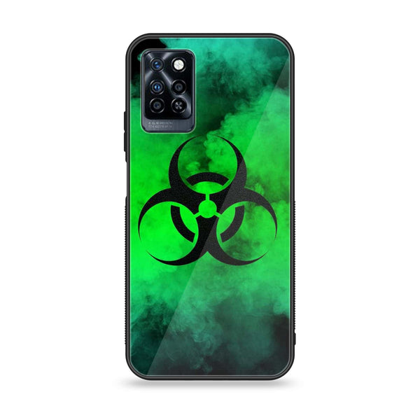 Infinix Note 10 Pro - Biohazard Sign Design 7 - Premium Printed Glass soft Bumper shock Proof Case CS-8443