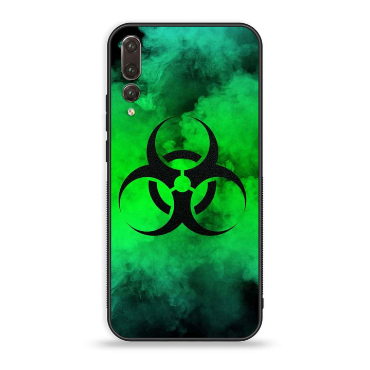 Huawei P20 Pro - Biohazard Sign Design 7- Premium Printed Glass soft Bumper shock Proof Case  CS-35358