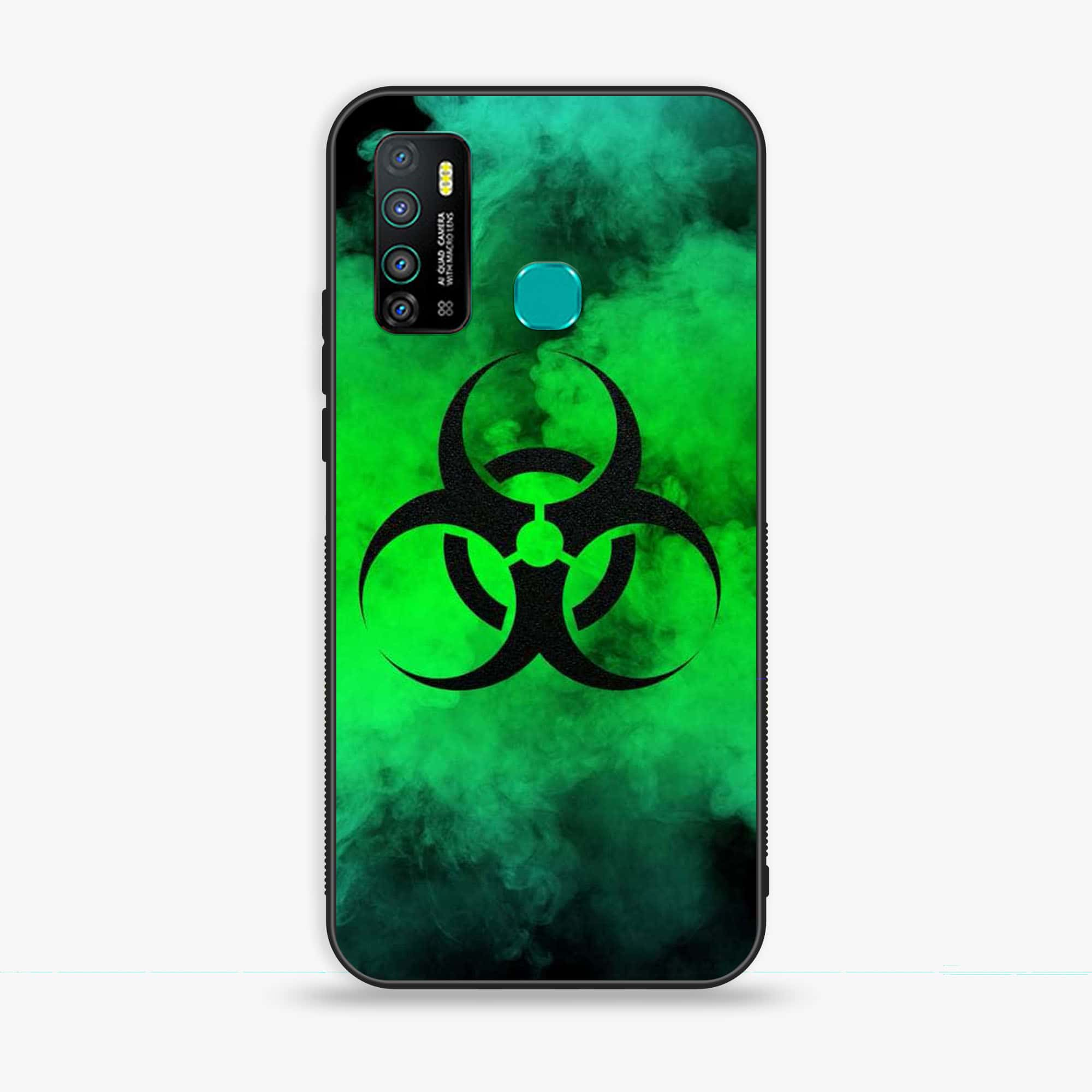 Infinix Hot 9 - Biohazard Sign Series - Premium Printed Glass soft Bumper shock Proof Case