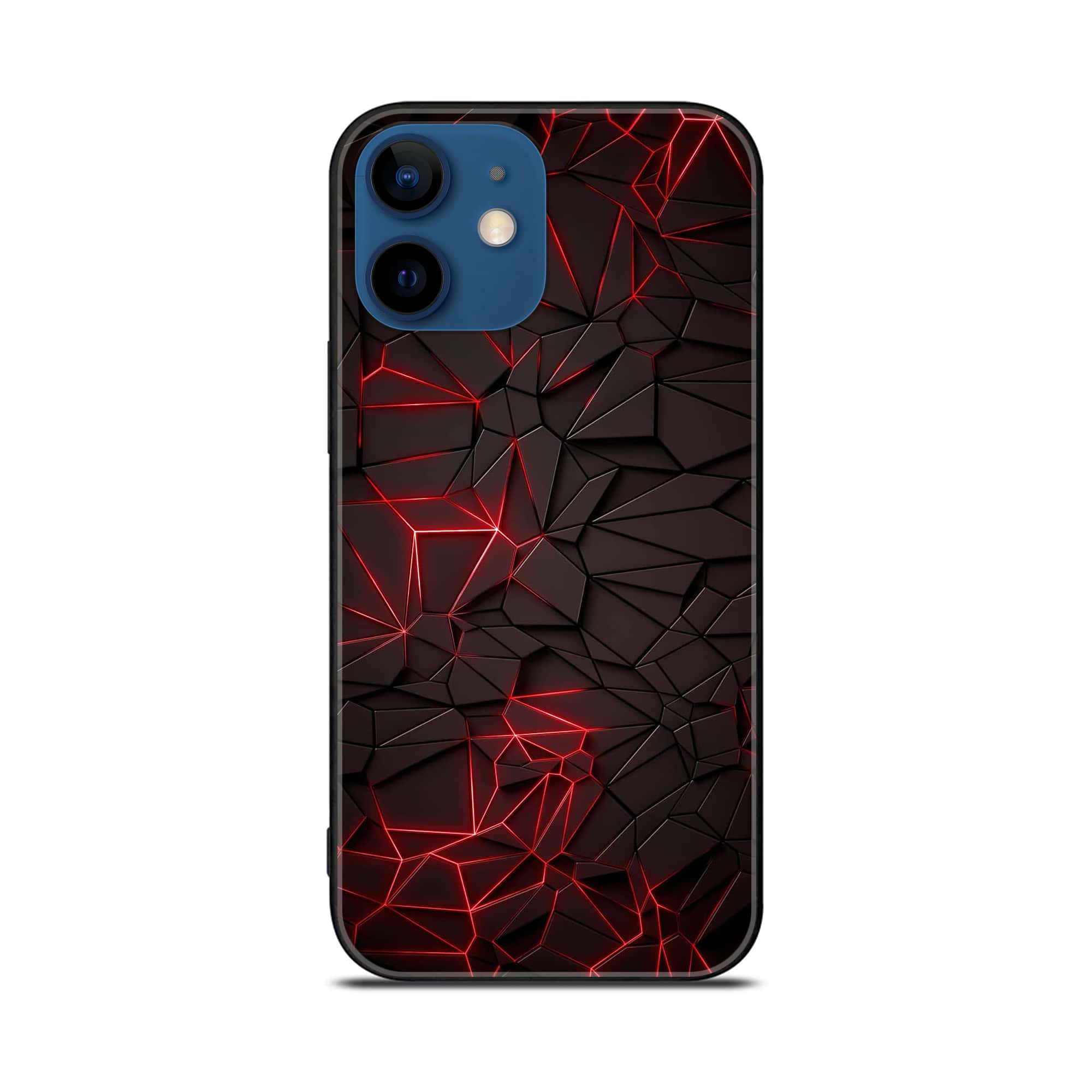 iPhone 12  3D Designs  Premium Printed Glass soft Bumper shock Proof Case