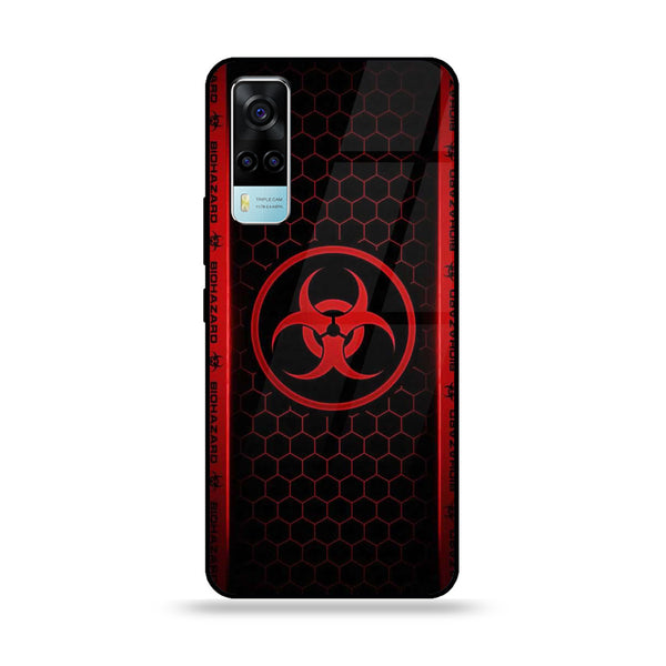 Vivo Y53s 4G Biohazard Sign Design 5 Premium Printed Glass soft Bumper shock Proof Case CS-19709