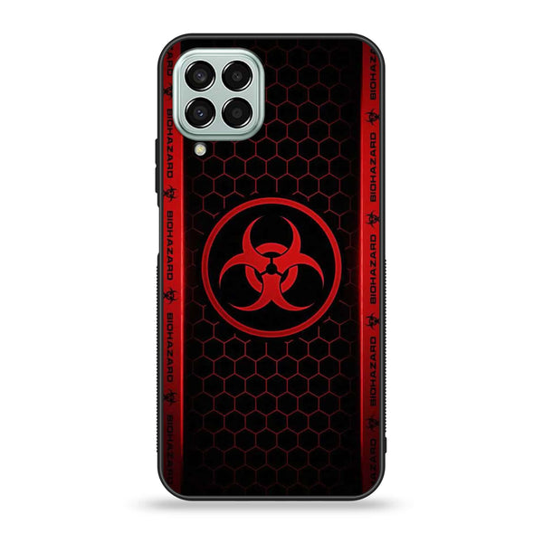 Samsung Galaxy M33 - Biohazard Sign Design 5 - Premium Printed Glass soft Bumper shock Proof Case CS-7517